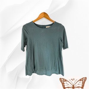 Madewell Aqua-blue Tunic Top with back zipper - Size S